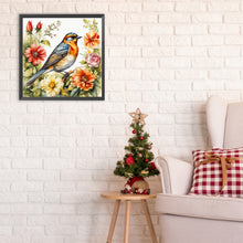 Load image into Gallery viewer, Diamond Painting - Full Round - bird on flower (30*30CM)