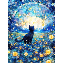 Load image into Gallery viewer, Diamond Painting - Full Round - Starry Sky and Cat¡¤Left (30*40CM)