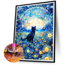 Load image into Gallery viewer, Diamond Painting - Full Round - Starry Sky and Cat¡¤Left (30*40CM)