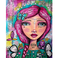 Load image into Gallery viewer, Diamond Painting - Full Round - pink hair girl (40*50CM)