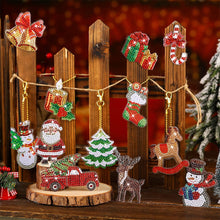 Load image into Gallery viewer, 12PCS Christmas Santa Full Drill Keyring for Christmas Home Party Decor (#159)