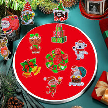 Load image into Gallery viewer, 12PCS Christmas Santa Full Drill Keyring for Christmas Home Party Decor (#162)