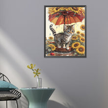 Load image into Gallery viewer, Diamond Painting - Full Round - Sunflower and cat (40*50CM)