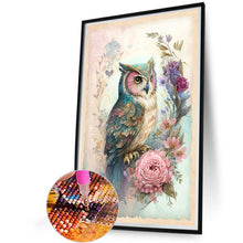 Load image into Gallery viewer, Diamond Painting - Full Round - Owl on the branch (40*60CM)