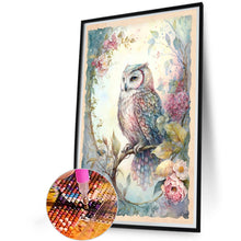 Load image into Gallery viewer, Diamond Painting - Full Round - owl on branch (40*60CM)