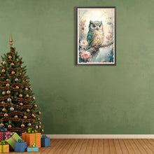 Load image into Gallery viewer, Diamond Painting - Full Round - owl on tree (40*60CM)
