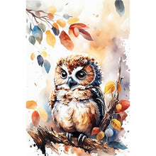 Load image into Gallery viewer, Diamond Painting - Full Round - Watercolor owl¡¤right (40*60CM)