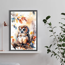 Load image into Gallery viewer, Diamond Painting - Full Round - Watercolor owl¡¤right (40*60CM)