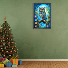 Load image into Gallery viewer, Diamond Painting - Full Round - Owl under the moon (40*60CM)