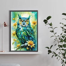 Load image into Gallery viewer, Diamond Painting - Full Round - green view owl (40*60CM)