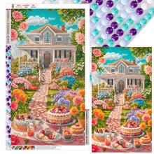 Load image into Gallery viewer, Diamond Painting - Full Round - Courtyard afternoon tea (40*70CM)