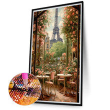 Load image into Gallery viewer, Diamond Painting - Full Round - Iron Tower outside the window (40*70CM)