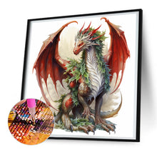 Load image into Gallery viewer, Diamond Painting - Full Round - Christmas gift giving dragon (30*30CM)