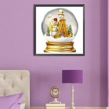 Load image into Gallery viewer, Diamond Painting - Full Round - Christmas crystal ball with letter E (50*50CM)