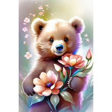 Load image into Gallery viewer, Diamond Painting - Full Round - flower and bear (40*60CM)