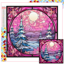 Load image into Gallery viewer, Diamond Painting - Full Square - Pink winter glass art (40*40CM)