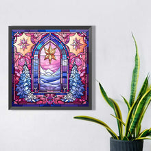 Load image into Gallery viewer, Diamond Painting - Full Square - Pink winter glass art (40*40CM)