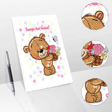 Load image into Gallery viewer, 50 Pages A5 Special Shaped Diamond Painting Diary Book for Teens (Love Bear)
