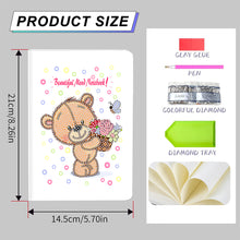 Load image into Gallery viewer, 50 Pages A5 Special Shaped Diamond Painting Diary Book for Teens (Love Bear)