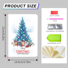 Load image into Gallery viewer, 50 Pages A5 Special Shaped Diamond Painting Diary Book for Teens(Christmas Tree)