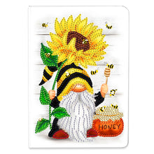 Load image into Gallery viewer, 50 Pages A5 Special Shaped Diamond Painting Diary Book for Teen(Gnome Sunflower)