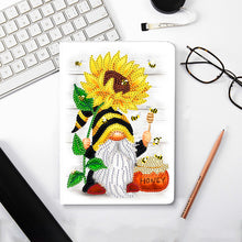 Load image into Gallery viewer, 50 Pages A5 Special Shaped Diamond Painting Diary Book for Teen(Gnome Sunflower)