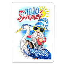 Load image into Gallery viewer, 50 Pages A5 Special Shaped Diamond Painting Diary Book for Teens (Seaside Gnome)