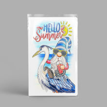 Load image into Gallery viewer, 50 Pages A5 Special Shaped Diamond Painting Diary Book for Teens (Seaside Gnome)