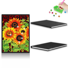 Load image into Gallery viewer, 50 Pages A5 Special Shaped Diamond Painting Diary Book for Teens (Sunflower)