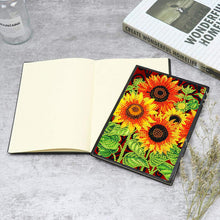Load image into Gallery viewer, 50 Pages A5 Special Shaped Diamond Painting Diary Book for Teens (Sunflower)