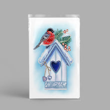 Load image into Gallery viewer, 50 Pages A5 Special Shaped Diamond Painting Diary Book (Snow Day Bird House)