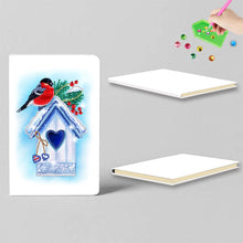 Load image into Gallery viewer, 50 Pages A5 Special Shaped Diamond Painting Diary Book (Snow Day Bird House)