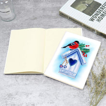 Load image into Gallery viewer, 50 Pages A5 Special Shaped Diamond Painting Diary Book (Snow Day Bird House)