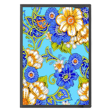 Load image into Gallery viewer, 50 Pages A5 Special Shaped Diamond Painting Diary Book for Teens (Small Flower)