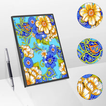 Load image into Gallery viewer, 50 Pages A5 Special Shaped Diamond Painting Diary Book for Teens (Small Flower)