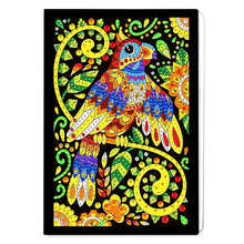 Load image into Gallery viewer, 50 Pages A5 Special Shaped Diamond Painting Diary Book for Teen(Abstract Parrot)