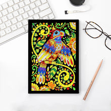 Load image into Gallery viewer, 50 Pages A5 Special Shaped Diamond Painting Diary Book for Teen(Abstract Parrot)
