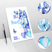 Load image into Gallery viewer, 50 Pages A5 Special Shaped Diamond Painting Diary Book (Classic Butterfly)