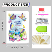 Load image into Gallery viewer, 50 Pages A5 Special Shaped Diamond Painting Diary Book (Butterfly Gardens)