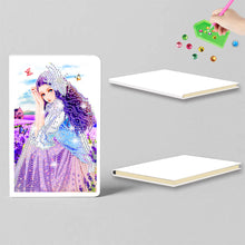 Load image into Gallery viewer, 50 Pages A5 Special Shaped Diamond Painting Diary Book for Teens (Lavender Girl)