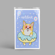 Load image into Gallery viewer, 50 Pages A5 Special Shaped Diamond Painting Diary Book (Cartoon Donut Corgi)