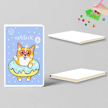 Load image into Gallery viewer, 50 Pages A5 Special Shaped Diamond Painting Diary Book (Cartoon Donut Corgi)