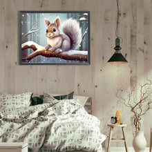 Load image into Gallery viewer, Diamond Painting - Full Round - Snow animal squirrel (40*30CM)