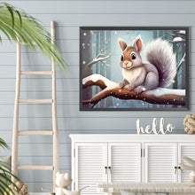 Load image into Gallery viewer, Diamond Painting - Full Round - Snow animal squirrel (40*30CM)