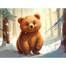 Load image into Gallery viewer, Diamond Painting - Full Round - snow animal bear (40*30CM)