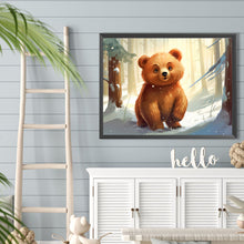 Load image into Gallery viewer, Diamond Painting - Full Round - snow animal bear (40*30CM)