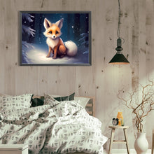 Load image into Gallery viewer, Diamond Painting - Full Round - snow animal fox (40*30CM)