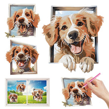 Load image into Gallery viewer, Diamond Painting Sticker Diamond Art Craft Mosaic Sticker for Kid Gift (Puppy)