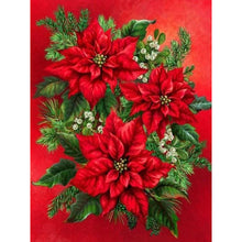 Load image into Gallery viewer, Diamond Painting - Full Round - Christmas Poinsettia (30*40CM)