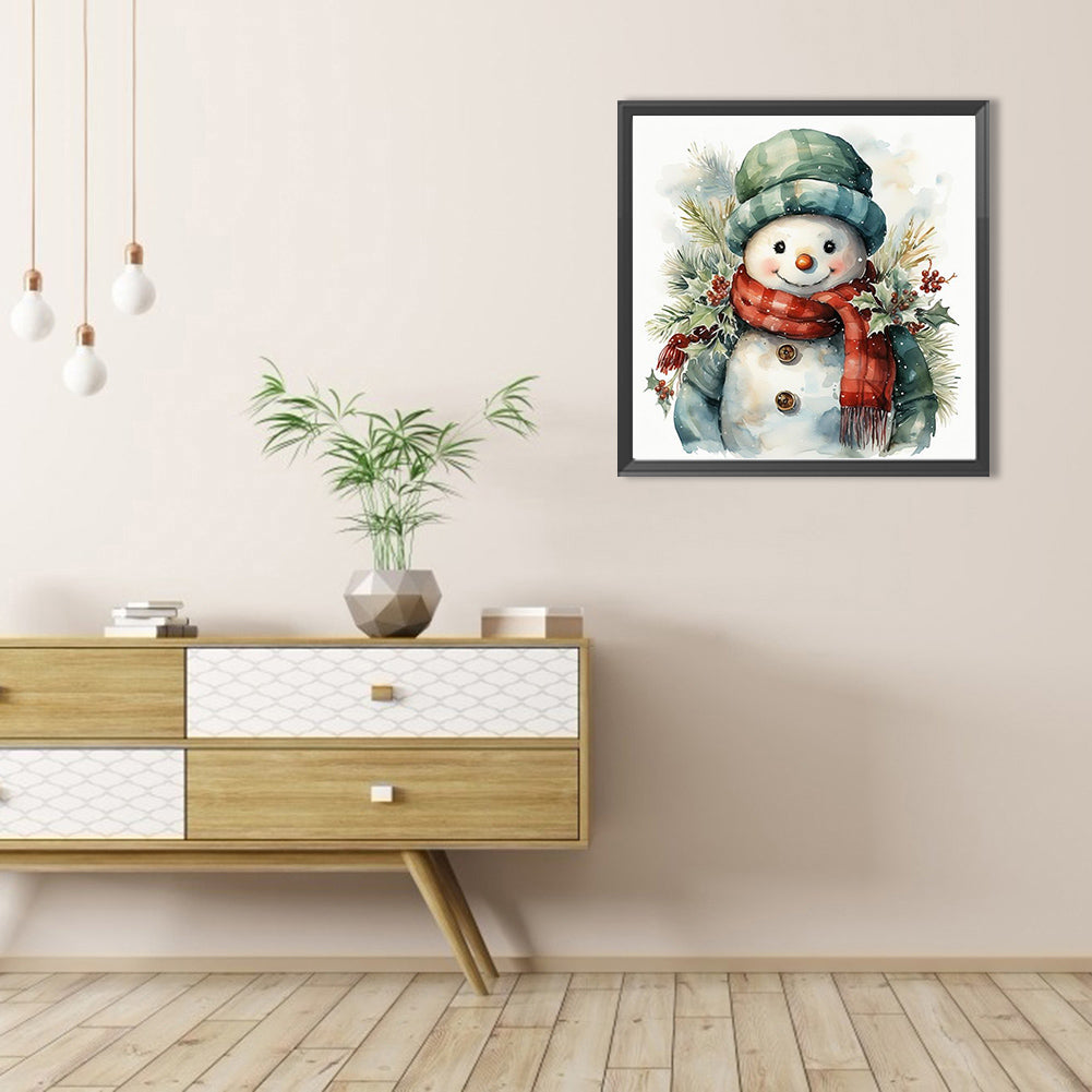 AB Diamond Painting - Full Round - snowman (40*40CM)